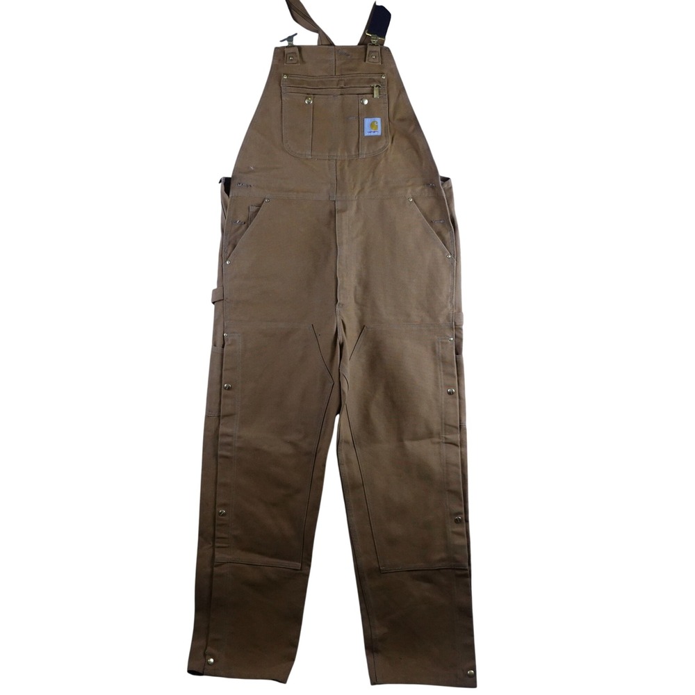 Carhartt Men Brown Loose Fit‎ Firm Duck Bib Overalls 38x34 106671-BRN NWT